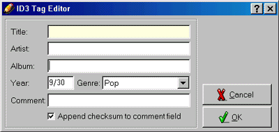 ID3 Tag Editor