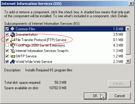 การเลือกโปรโตคอล FTP เพิ่มเติม