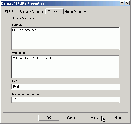 การกำหนดข้อความต้อนรับเข้าสู่ไซต์