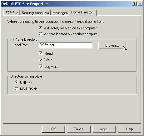 กำหนดโฟลเดอร์ที่อนุญาตให้ FTP และสิทธิในการใช้งานแต่ละคน