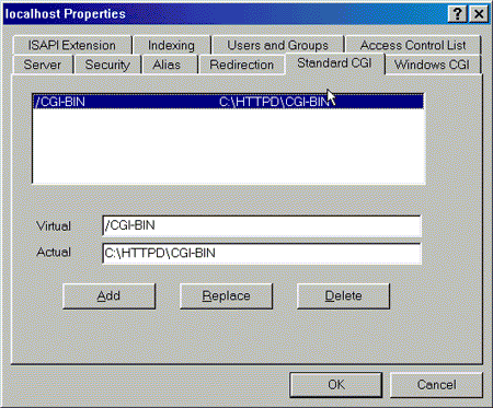 Localhost Standard CGI