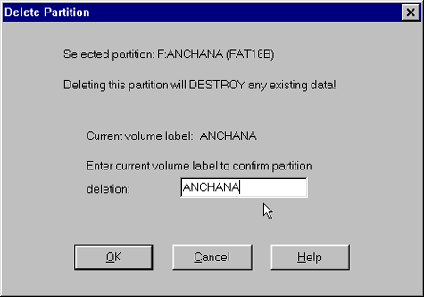 Delete Partition