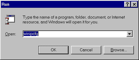 Run Winipcfg