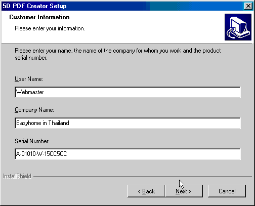 5D PDF Creator v1.52 serial key or number