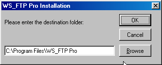 Select destination folder