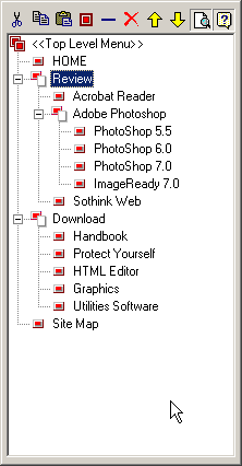 กำหนดหัวข้อย่อยๆ ในเมนู