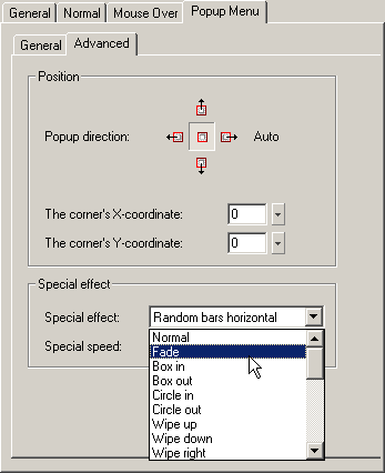 การกำหนดให้เมนูย่อยแสดงผล