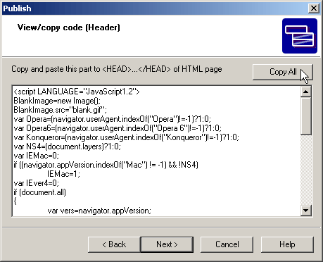 นี่คือโค๊ดที่จะวางบนส่วน HEAD