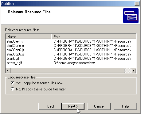 การเก็บไฟล์สคริปต์เกี่ยวข้องและรูปภาพประกอบ