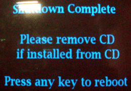 ชัทดาวน์ นำแผ่นซีดีออกก่อน