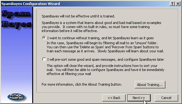SpamBayes Wizard
