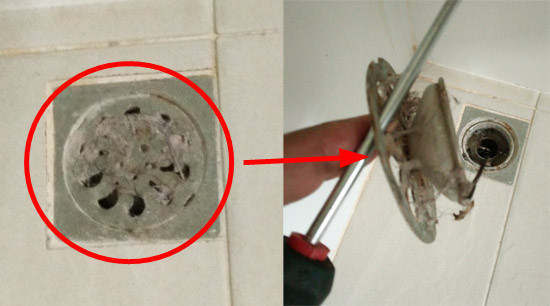 ล้างฝาปิดท่อน้ำทิ้ง