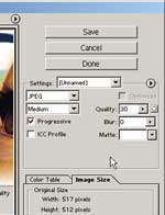 PhotoShop 7.0 Save Area