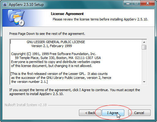 Appserv Setup 2