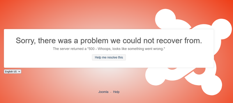 joomla4 update error