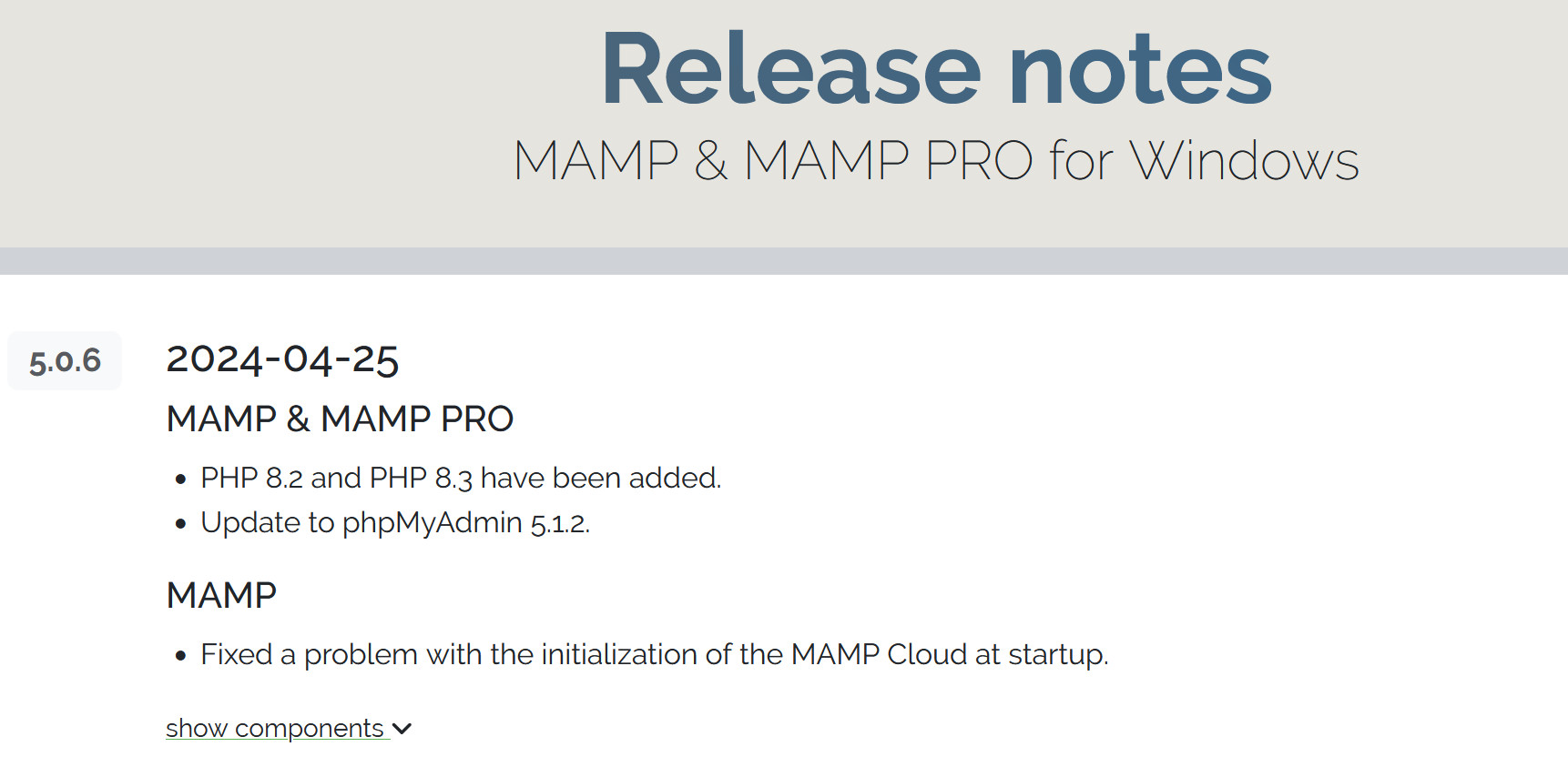 MAMP windows 1