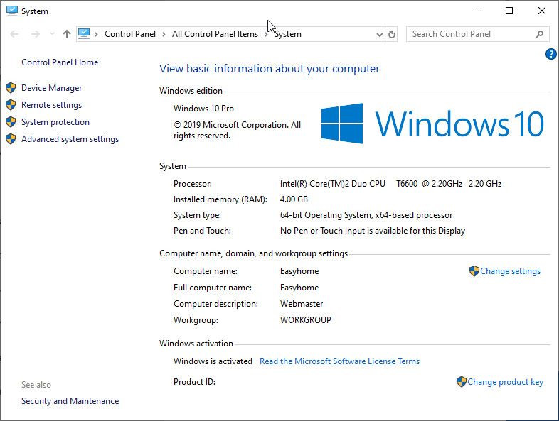 HP Pavilion Win10Pro 04